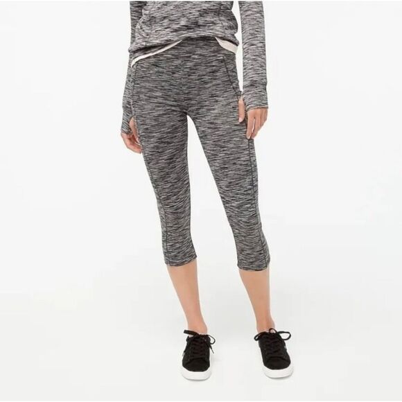 NEW J. Crew Gray Space Dye Cropped Leggings - Picture 9 of 13